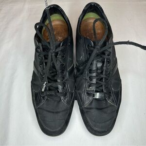 Hugo Boss Men's Black Lace Dark Sneakers Size EU 42 US 8.5 Preppy Designer